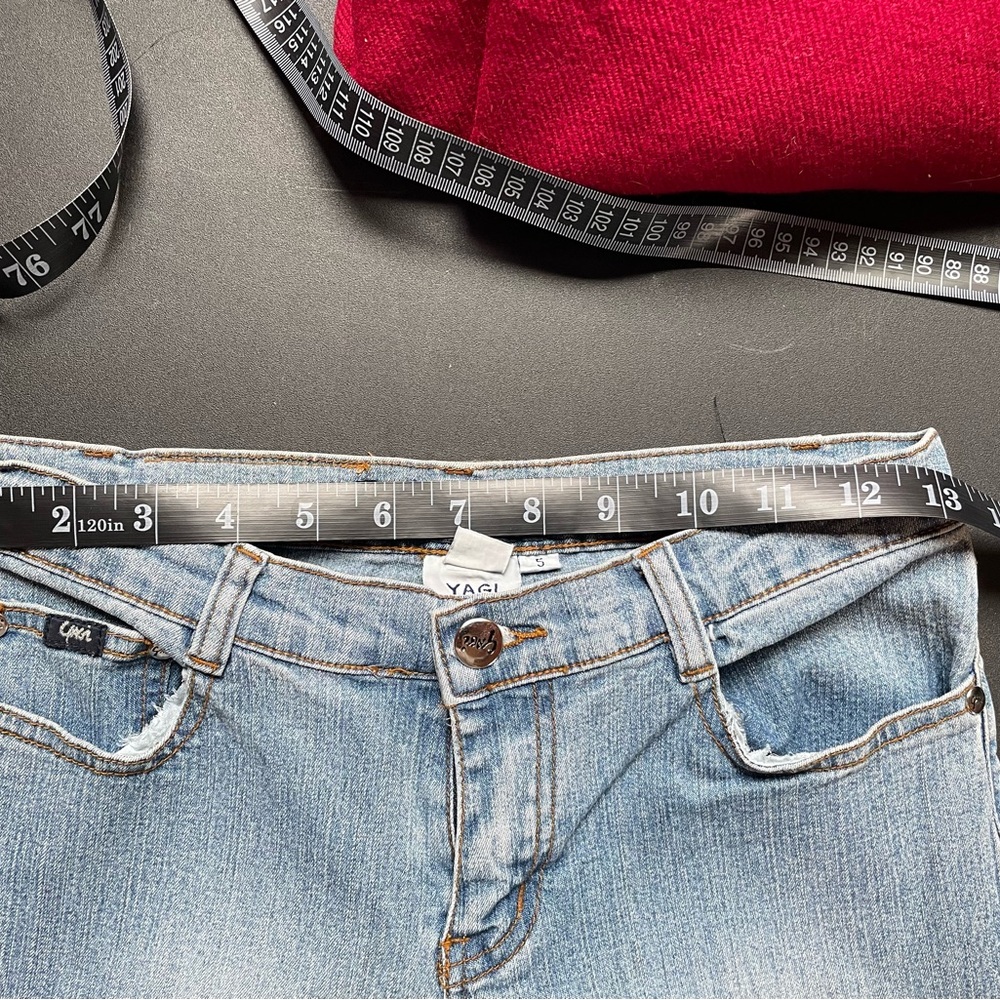 Drop Dead Sexy Lace-Up Flare Jeans in Light Blue - Picture 7 of 7